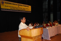 Dr. M.Mandal from School of Medical Sciences IIT   KGPdelivering Speech at KBMmerial inaugural Ceremony on 28.7.2013